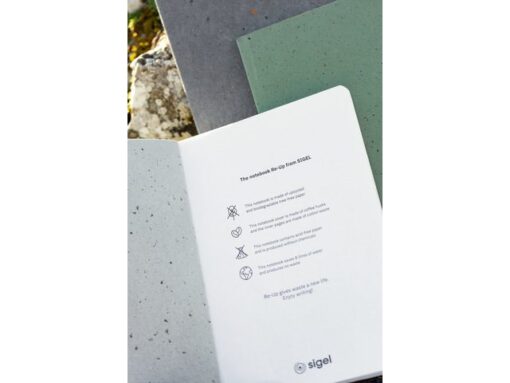 Notitieboek Re-Up A5 donkergrijs gelinieerd softcover