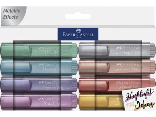 Faber Castell Tekstmarker Faber-Castell metallic etui 8 delig