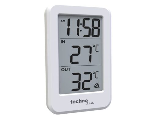 Thermometer Technoline WS 9172 70x110x22mm wit met 1        buitensensor 100m