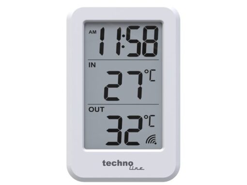 Thermometer Technoline WS 9172 70x110x22mm wit met 1        buitensensor 100m