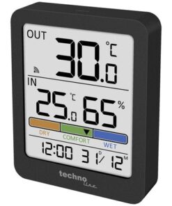 Thermometer Technoline WS 9488 81x98x22mm antraciet met 1   buitensensor 30m