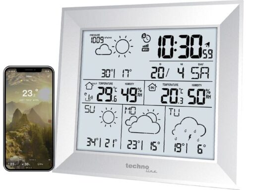 Weerstation Technoline WD 2000 148x134x30mm zilver met 1    buitensensor 30m