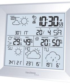 Weerstation Technoline WD 2000 148x134x30mm zilver met 1    buitensensor 30m