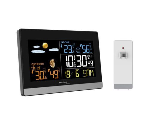 Weerstation Technoline WS 6455 144x96x38mm zwart/zilver LCD display