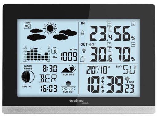 Weerstation Technoline WS 6762 158x113x40mm zwart/zilver    met 1 buitensensor 30m