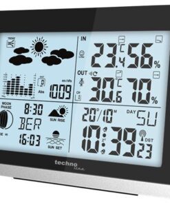 Weerstation Technoline WS 6762 158x113x40mm zwart/zilver    met 1 buitensensor 30m