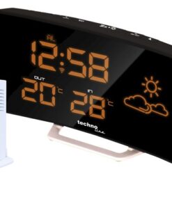 Weerstation Technoline WS 6832 196x106x39mm zwart/zilver    gebogen LED display met 1 buitensensor 30m