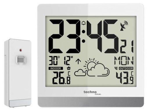Weerstation Technoline WS 8119 189x200x29mm zilver met 1    buitensensor 30m