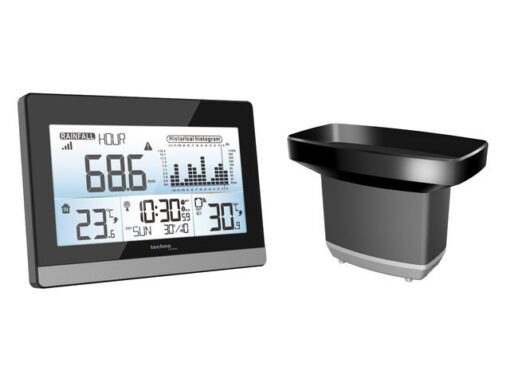 Weerstation Technoline WS 9016 180x110x38mm zwart/zilver    met regenmeter