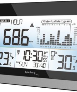Weerstation Technoline WS 9016 180x110x38mm zwart/zilver    met regenmeter
