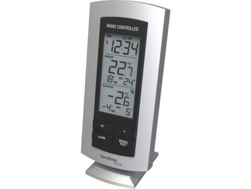 Weerstation Technoline WS 9140 73x158x25mm zwart/zilver met 1 buitensensor 100m