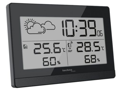 Weerstation Technoline WS 9252 140x100x47mm zwart met 1     buitensensor 50m