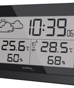 Weerstation Technoline WS 9252 140x100x47mm zwart met 1     buitensensor 50m