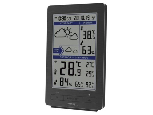 Weerstation Technoline WS 9485 94x154x46mm zilver met  1    buitensensor 30m