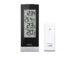 Weerstation Technoline WS 9767 64x165x45mm hoogglans        zwart/zilver met 1 buitensensor 30m