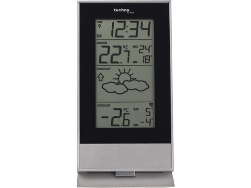 Weerstation Technoline WS 9910 85x166x56mm zilver/zwart met 1 buitensensor 100m