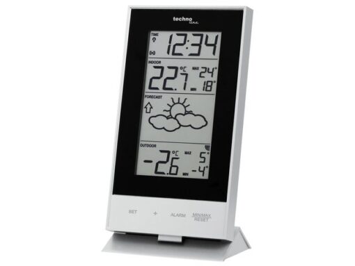 Weerstation Technoline WS 9910 85x166x56mm zilver/zwart met 1 buitensensor 100m