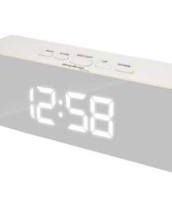 Wekker Technoline WT 475 140x53x35mm wit LED blauw/groen