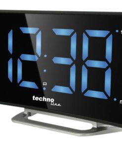 Wekkerradio Technoline WT 460 171x40x87mm zwart gebogen LED blauw