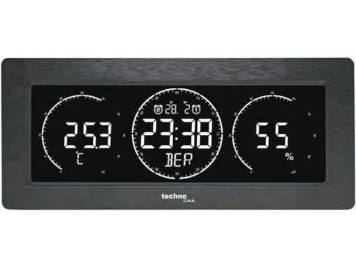 Wereldklok Technoline WT 458 232x99x48mm zwart