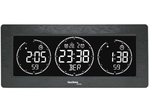 Wereldklok Technoline WT 458 232x99x48mm zwart