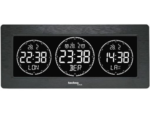Wereldklok Technoline WT 458 232x99x48mm zwart