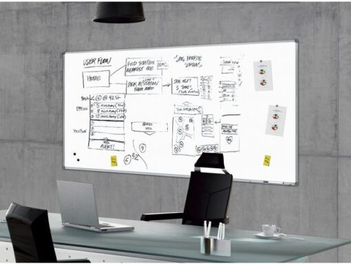 Whiteboard Rocada 100x200cm gelakt staal wit magnetisch