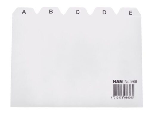Tabkaart HAN A-Z breed A6 lichtgrijs