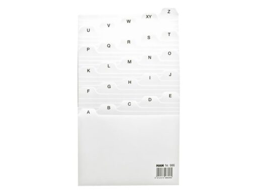 Tabkaart HAN A-Z breed A6 lichtgrijs