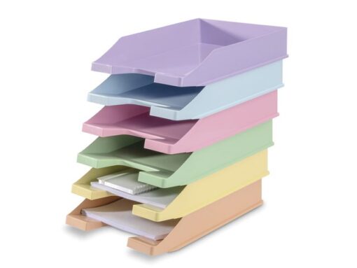 Brievenbak HAN A4 plastic pastel oranje doos 10 stuks