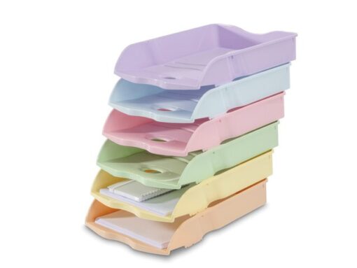 Brievenbak HAN Re-LOOP A4/C4 stapel- en nestbaar pastel     geel 100% gerecycled materiaal. Doos á 6 stuks.