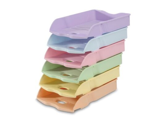 Brievenbak HAN Re-LOOP A4/C4 stapel- en nestbaar pastel     geel 100% gerecycled materiaal. Doos á 6 stuks.