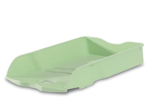 Brievenbak HAN Re-LOOP A4/C4 stapel- en nestbaar pastel     groen 100% gerecycled materiaal. Doos á 6 stuks.