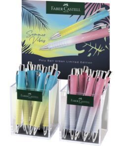 Balpen Faber-Castell Polyball Summer 24 x 2 kokers elk 12   stuks Sunset en Sunrise