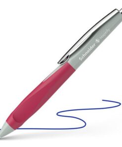 Balpen Schneider Haptify saliegrijs-magenta