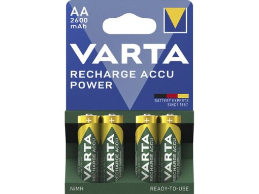 Batterij oplaadbaar Varta AA 2600mAh blister a 4 stuks
