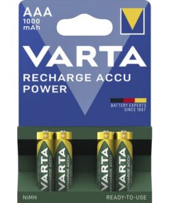 Batterij oplaadbaar Varta AAA 1000mAh blister a 4 stuks