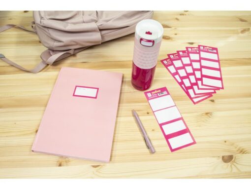 Kangaro KTC Boeketiket Kangaro 24 etiketten 6 vellen van 4 stuks roze