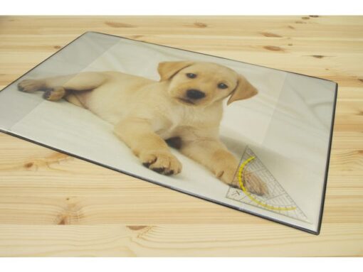 Kangaro KTC Bureauonderlegger Kangaro PP 38x58cm dessin Labrador wit