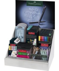 Display Faber-Castell Family GenZ inhoud: Poly balls, BE    potl, Brushpennen, fineliners, tekstmarkers en passers