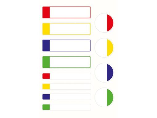 Geplastificeerd etiket Avery assorti, 24 etiketten