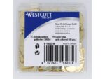 Hoekclips Westcott Aluminium goud kunststof doos 100 stuks