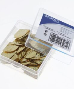 Hoekclips Westcott Aluminium goud kunststof doos 100 stuks