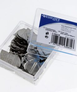 Hoekclips Westcott zilver aluminium in kunststof doos 100   stuks
