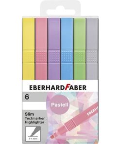 Tekstmarkers Eberhard Faber Pastel 6st. vierkant in etui