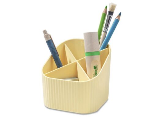 Pennenkoker HAN Re-X-LOOP 4-vaks pastel geel 100%           gerecycled materiaal