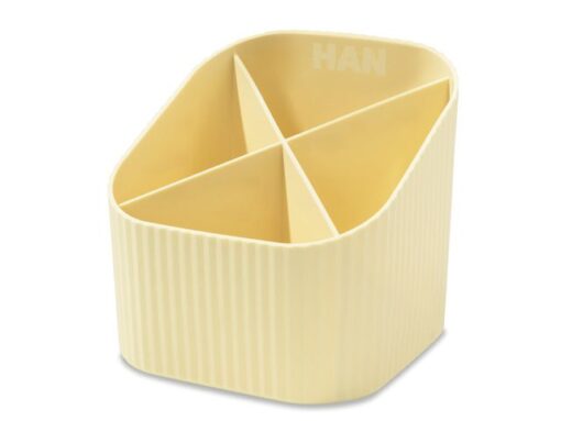 Pennenkoker HAN Re-X-LOOP 4-vaks pastel geel 100%           gerecycled materiaal