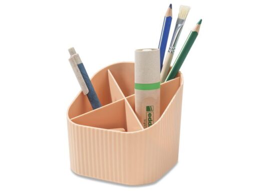 Pennenkoker HAN Re-X-LOOP 4-vaks pastel oranje 100%         gerecycled materiaal