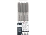 Set met 4 pigment fineliners in de lijndiktes 0.05mm, 0.1mm, 0.3mm, 0.5mm. Voorzien van gepigmenteerde, lichtechte en watervaste inkt in de schrijfkleur zwart. De lange in metaal gevatte punt van roestvrij staal zorgt voor nauwkeurig tekenen van fijne lijnen en ideaal voor gebruik met linialen en sjablonen. De pigment fineliner is geschikt voor schrijven, tekenen en schetsen.