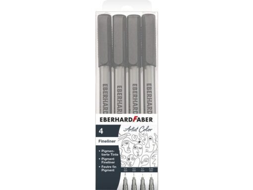 Set met 4 pigment fineliners in de lijndiktes 0.05mm, 0.1mm, 0.3mm, 0.5mm. Voorzien van gepigmenteerde, lichtechte en watervaste inkt in de schrijfkleur zwart. De lange in metaal gevatte punt van roestvrij staal zorgt voor nauwkeurig tekenen van fijne lijnen en ideaal voor gebruik met linialen en sjablonen. De pigment fineliner is geschikt voor schrijven, tekenen en schetsen.